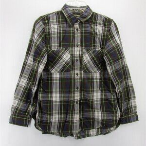 Ralph Lauren Denim & Supply Top Medium Flannel Shirt Plaid RL Utility